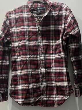 Ralph Lauren Red and Green Plaid Casual Shirt Classic Fit